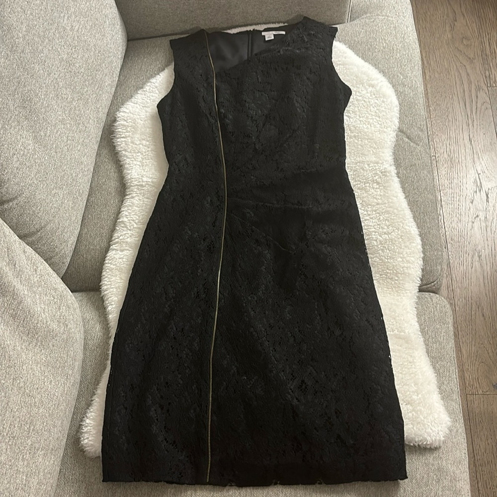 Halogen Black Dress with Zipper detail